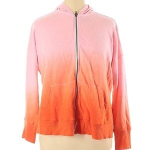 Forever 21 Plus Ombre Tequila Sunrise Yoga zip up sweatshirt plus 14